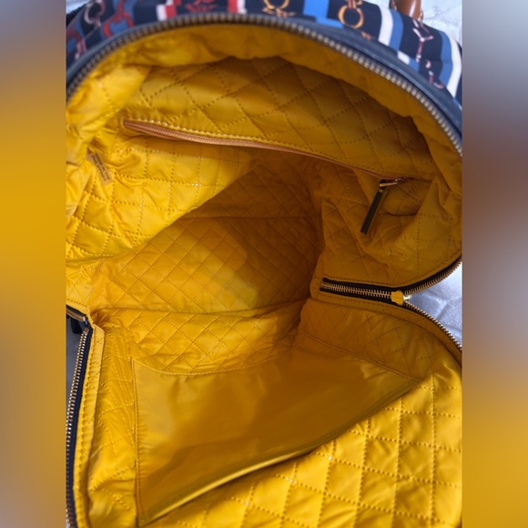 Tory Burch Perry Nylon Printed Zip Backpack in the Gemini Multi Stripe - Picture 4 of 11